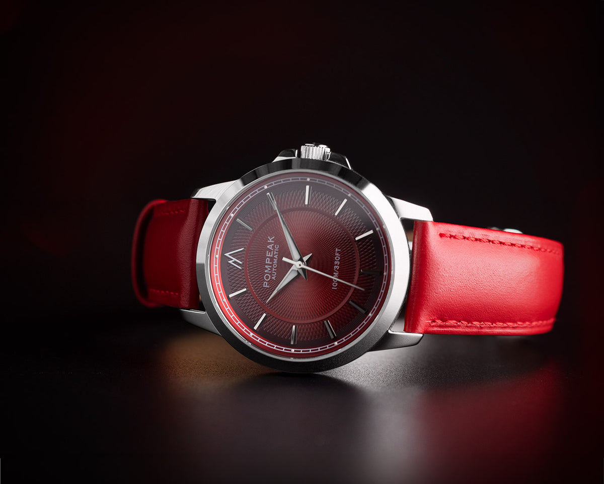 Red Top Grain Leather