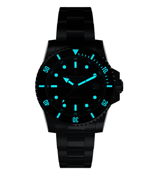 Pompeak Watches Sub Aquatic BGW9 Super LumiNova