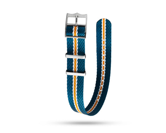 NATO Watch Strap - Blue/White/Orange - 20mm