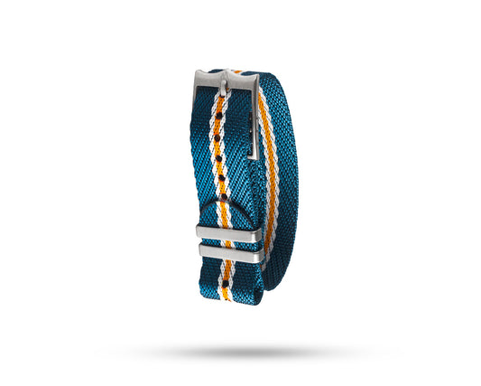 NATO Watch Strap - Blue/White/Orange - 20mm