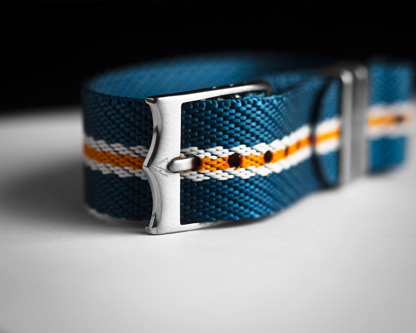 NATO Watch Strap - Blue/White/Orange - 20mm