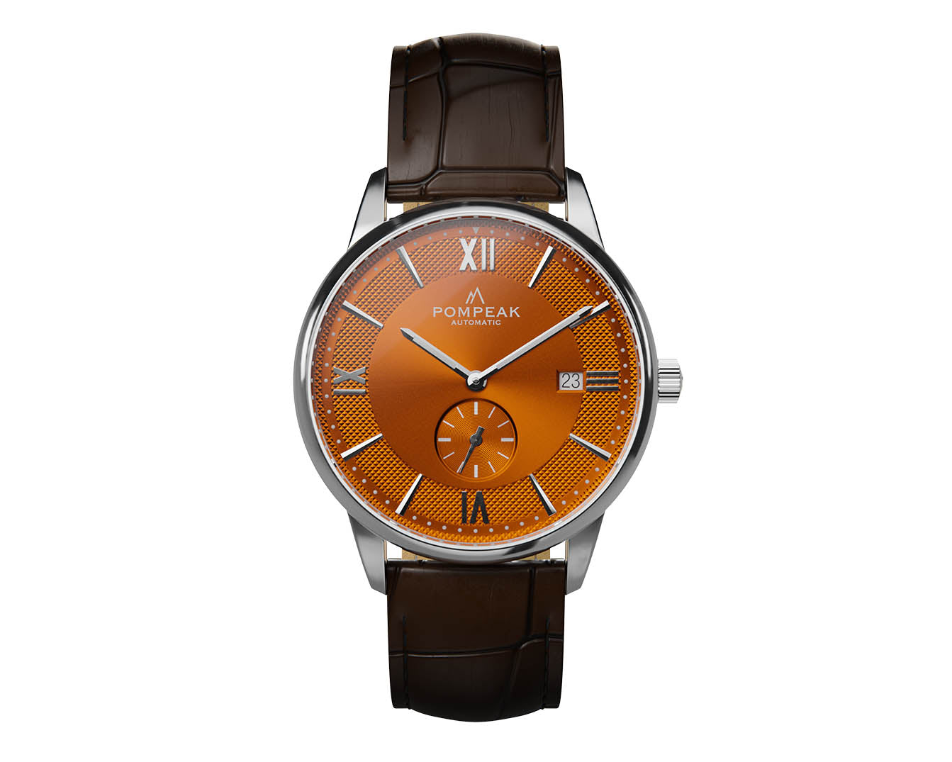 Brown Mock Croc Leather