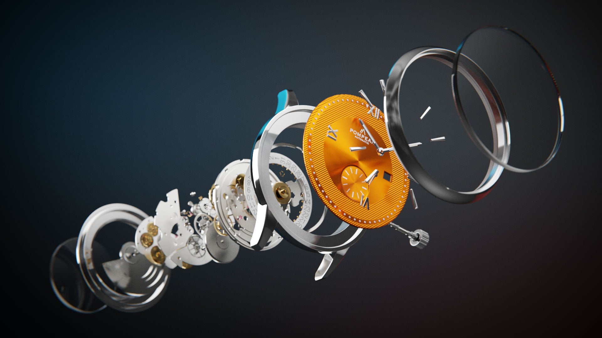 Exploded view of the Pompeak Mallory