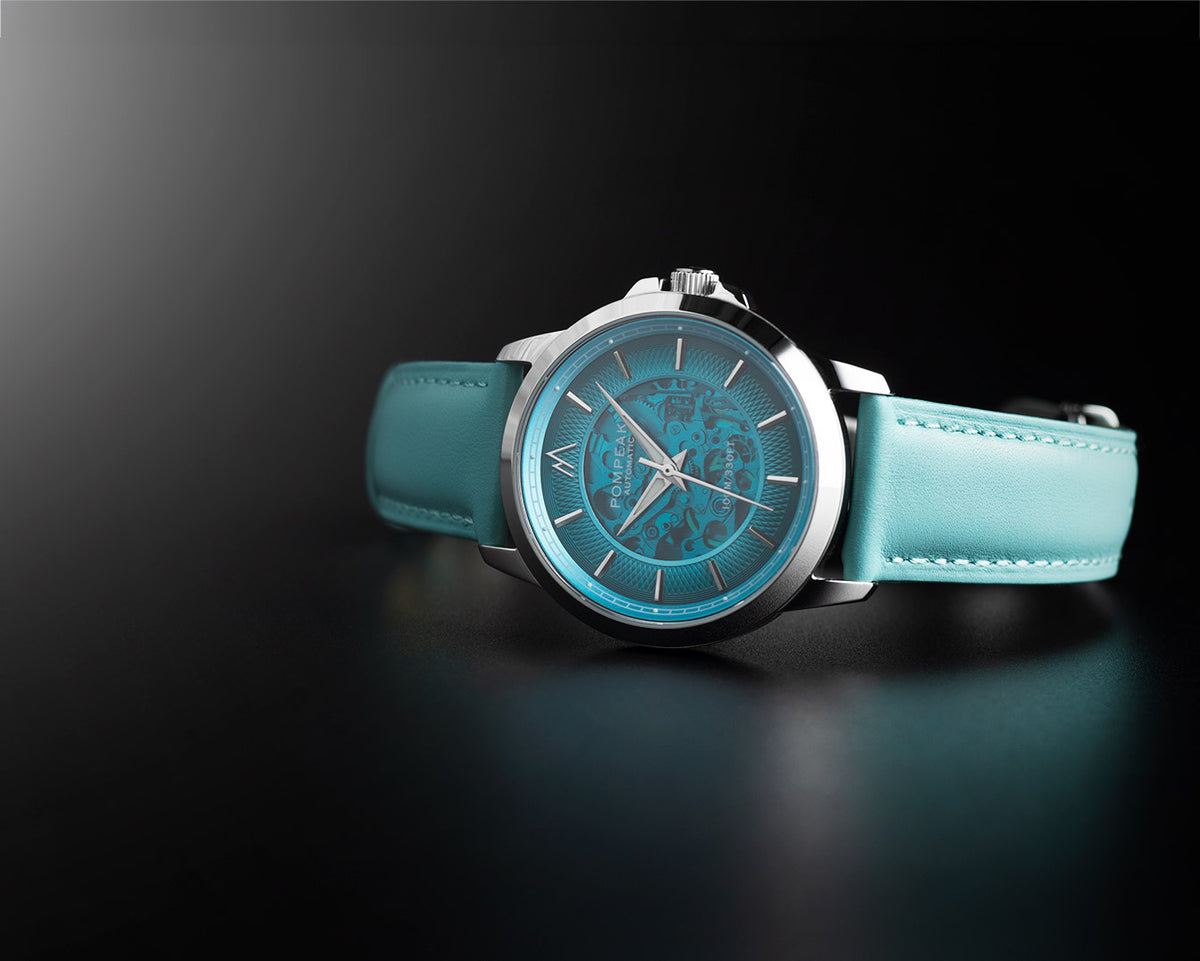 Blue Top Grain Leather