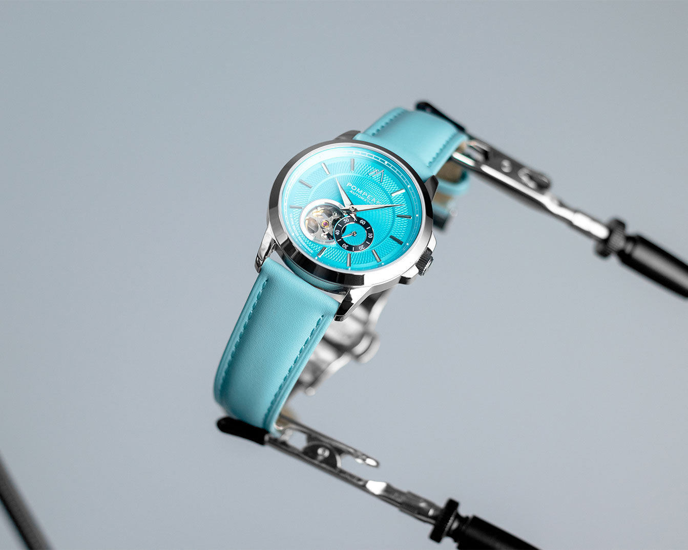 Blue Top Grain Leather