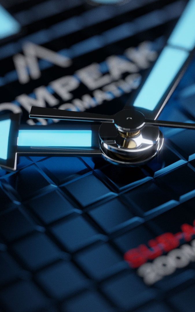 Pompeak Sub-Aquatic Waffle Dial Displaying Super-LumiNova