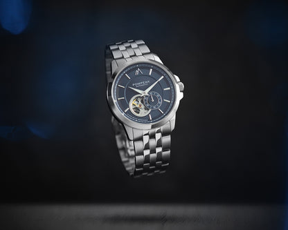 Pompeak Gentlemens Navy Automatic watch, creative product image